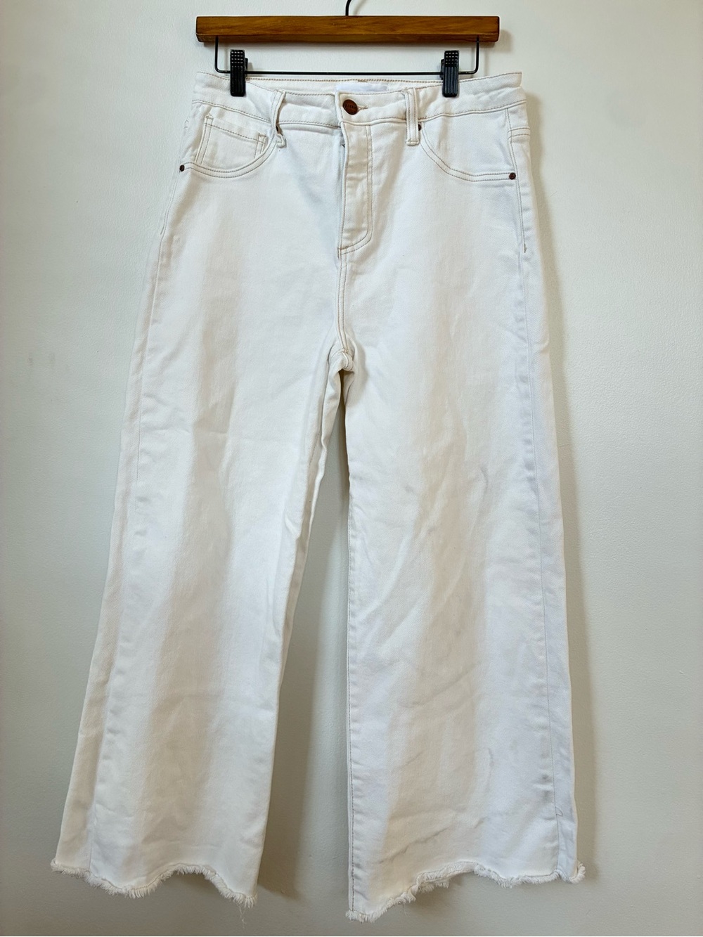 White High-Rise Wide Leg Jeans - Classic Everyday